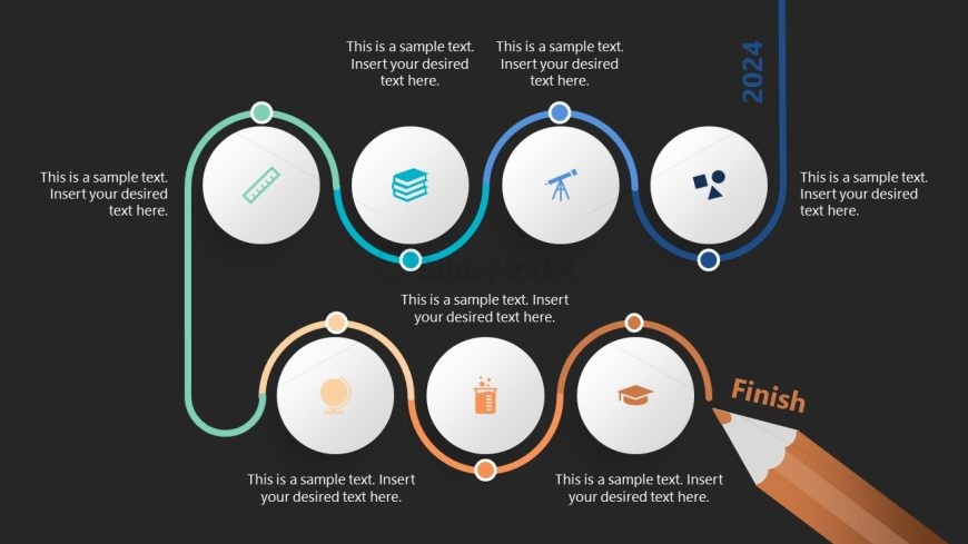 Editable Educational Timeline PPT Template