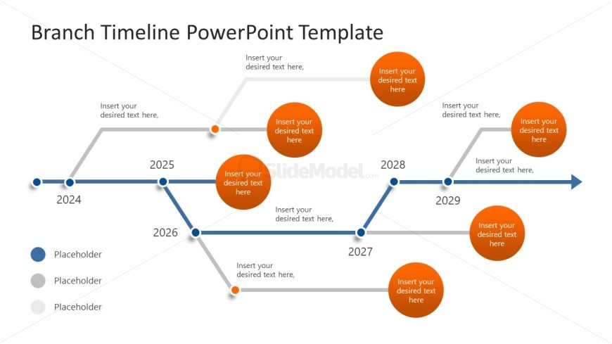Editable Branch Timeline Template Layout