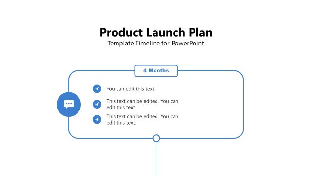 Product Launch Timeline 4 Months Slide for PPT