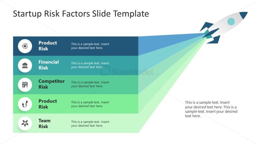 Startup Risk Factors with Rocket Diagram