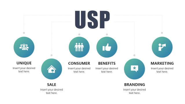 Unique Selling Point Diagram Slide Template