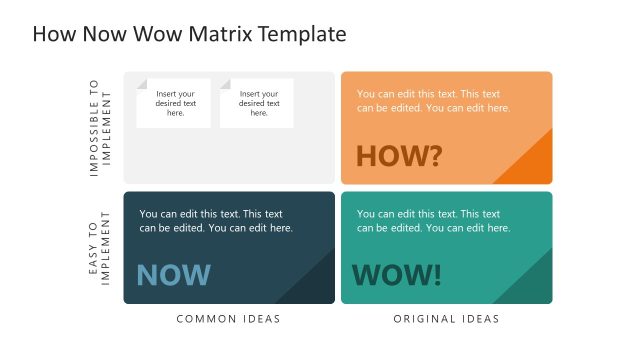 Editable How Now Wow Slide Design for PPT
