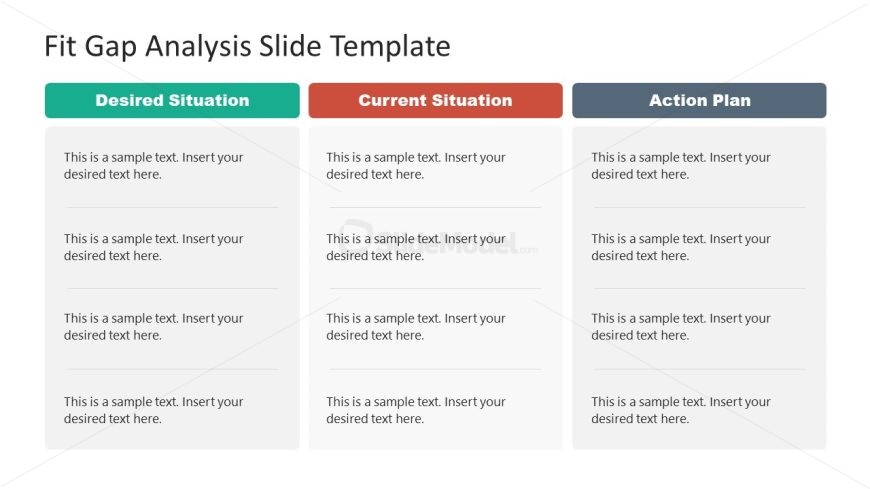 PPT Fit Gap Analysis Slide for Current & Desired Solution