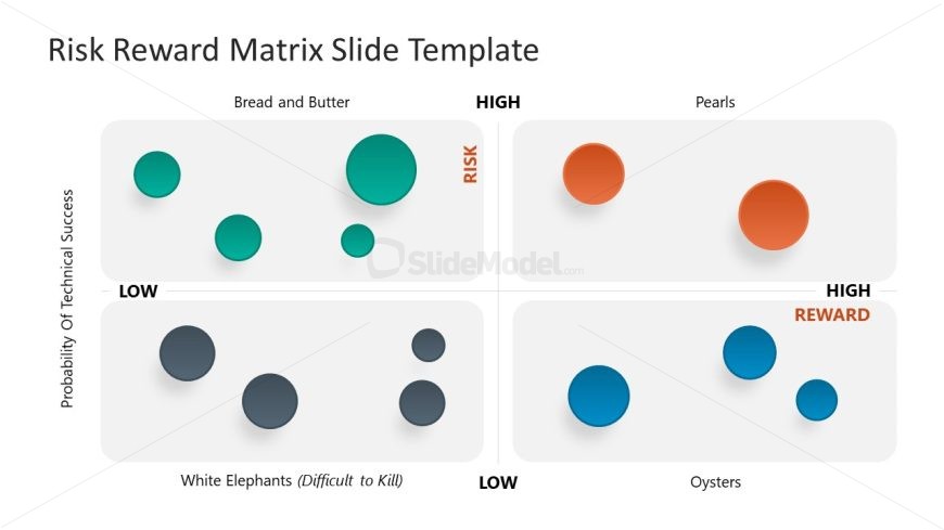 Editable Risk Reward Matrix Presentation Template