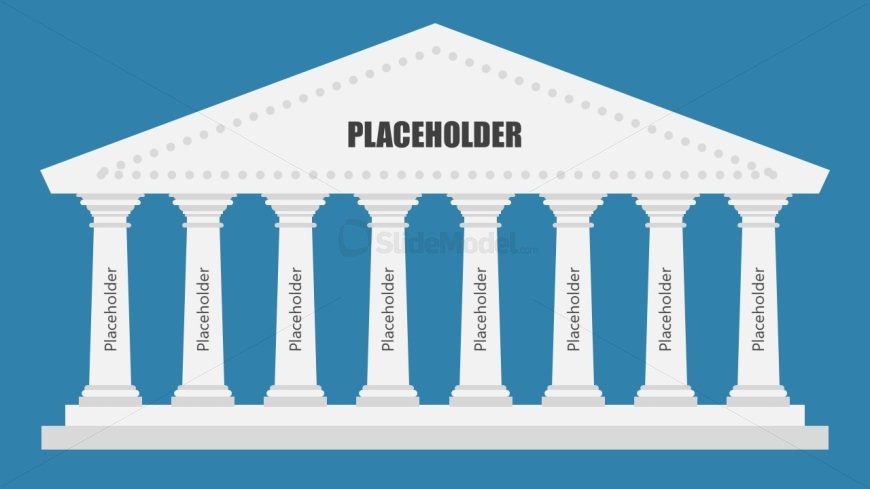 PPT 8-Step Pillar Diagram for Presentation