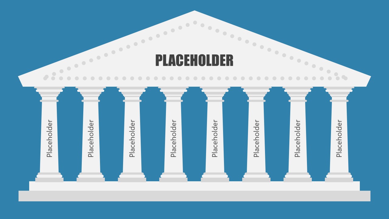 PPT 8-Step Pillar Diagram for Presentation