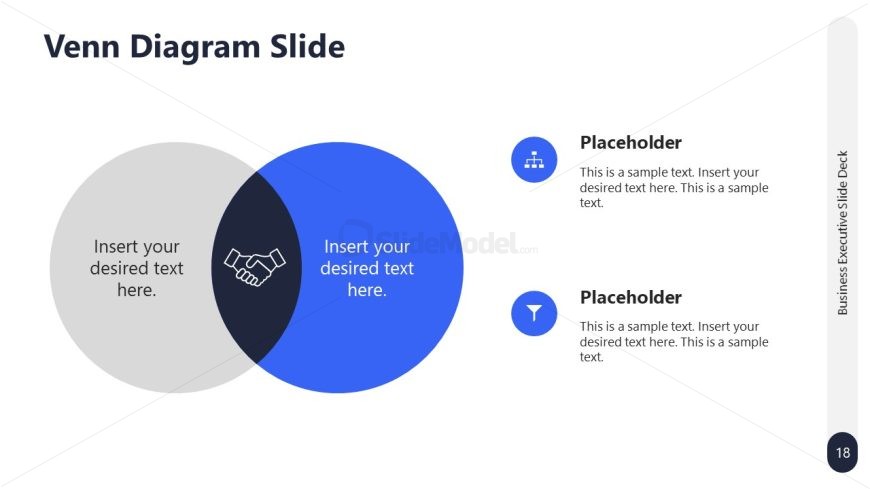 Business Executive Slide with Venn Diagram
