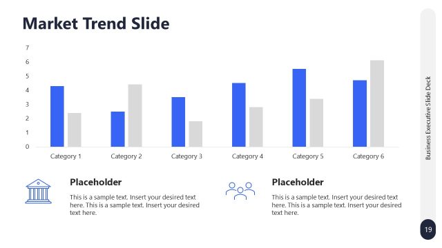 Double Columns Data Chart – Market Trend Slide