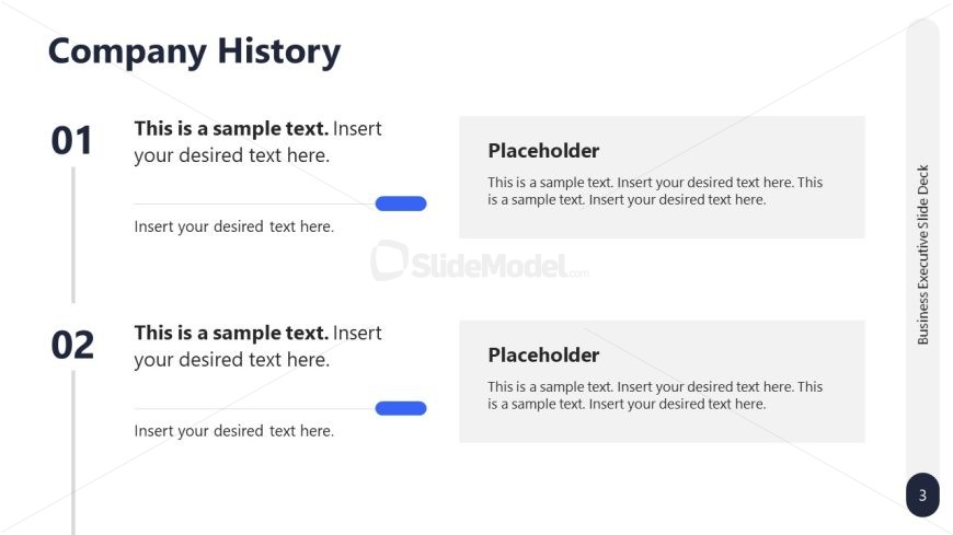 Company History Slide - Business Slide Deck