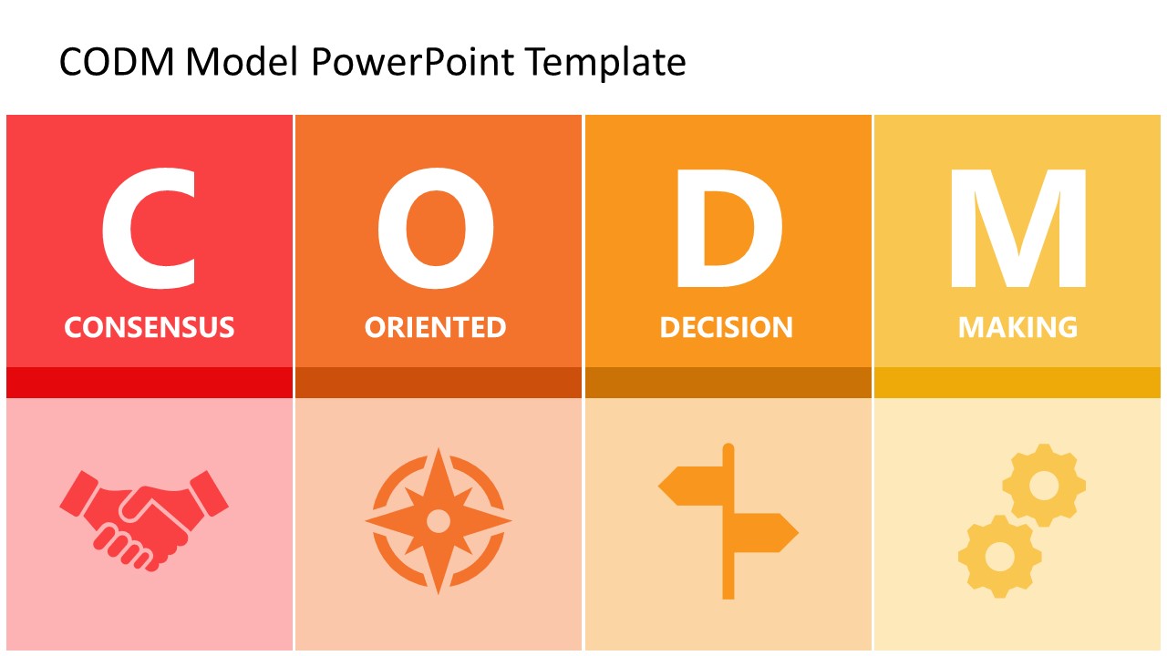 Four Columns Slide Template for 