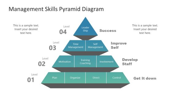 Management Skills Pyramid Diagram Template