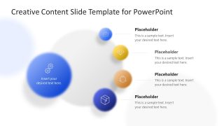 Editable Timeline Slide with Blurred Circles