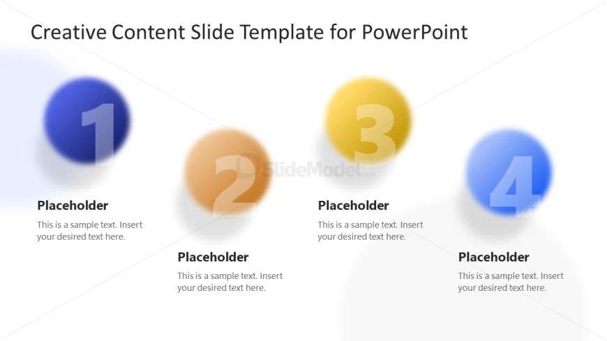PowerPoint Slide Template with Blurred Shapes & Numbers