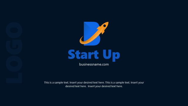 Dark Background Logo Slide for Presentation