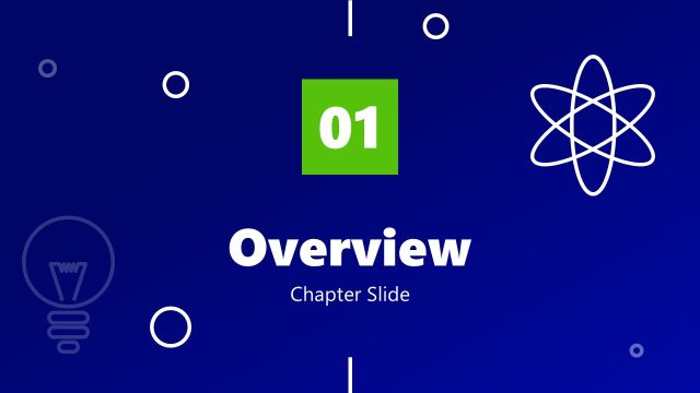 Chapter Overview Slide Template for Electricity Lesson Presentation