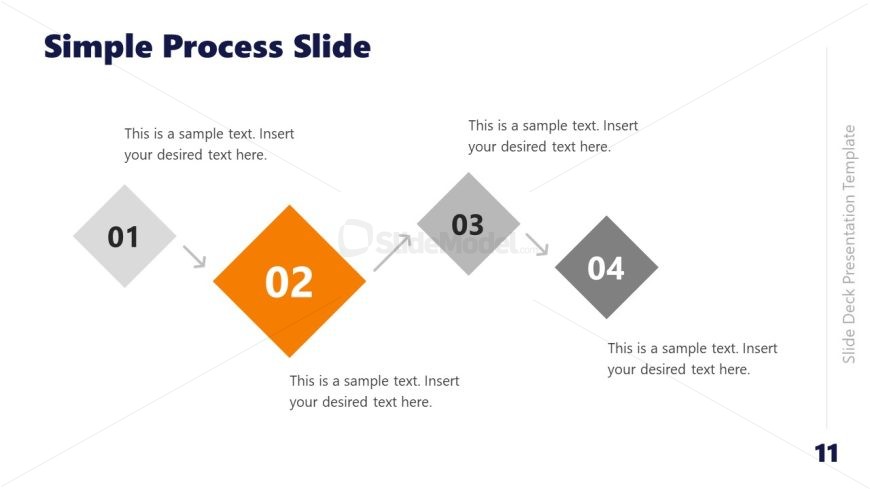 Editable Process Slide for Company Presentation Slide Deck