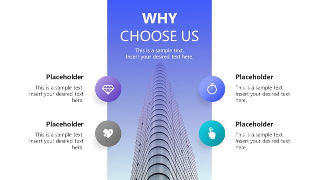 Why Choose Us Image Slide with Infographic Icons