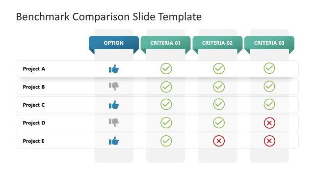 Editable Benchmark Presentation Slide Template