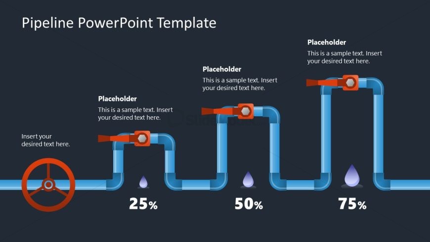 Editable Water Pipeline PPT Template