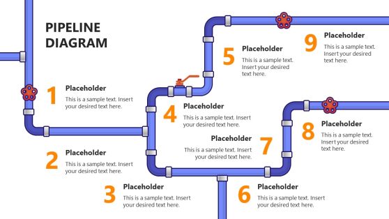 Pipeline Diagram Template for PowerPoint