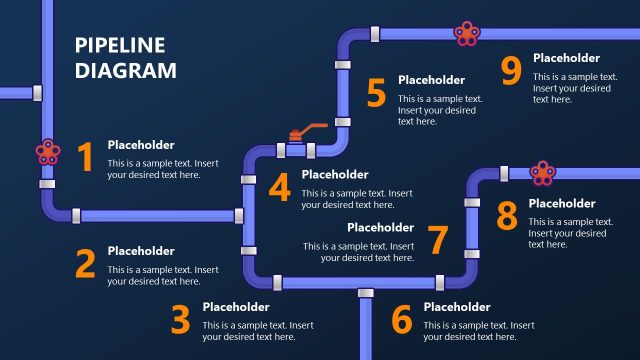 Editable Pipeline Process Diagram for Presentation