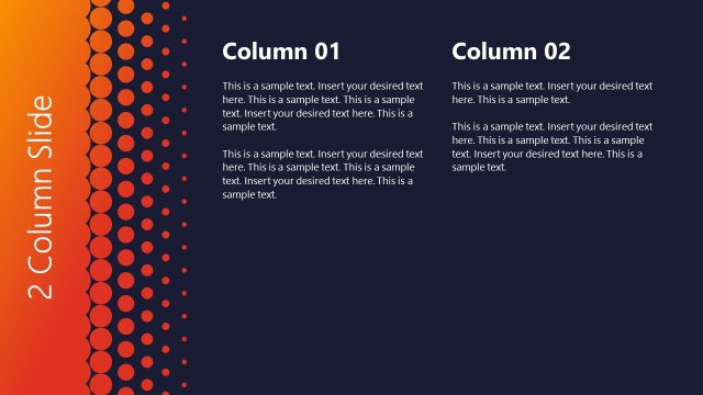 Columns Slide Layout for Business PPT Template