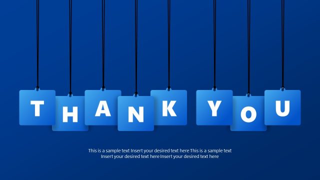 Engaging Thank You Slide Template – Blue Background Slide