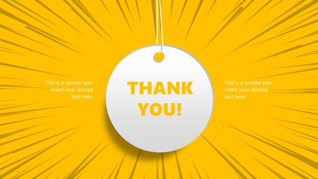 Simple Thank you Slide PPT Template – Yellow Colored Slide