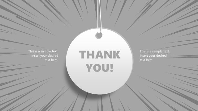 Editable Simple Thank you Slide Template – Grey Colored Slide