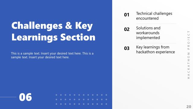 Editable PPT Presentation Template for Hackathon