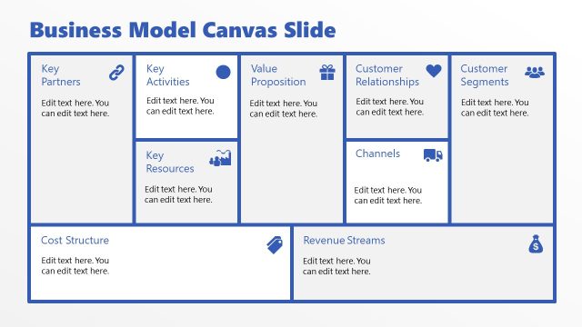 Business Model Canvas Slide for Hackathon Template