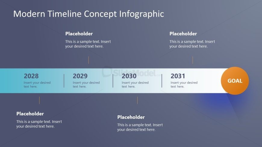 Modern Timeline Diagram for PowerPoint