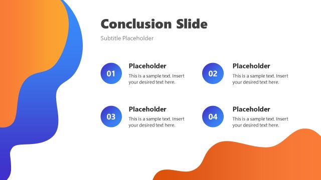 Customizable Conclusion Slide PPT Template for Presentation