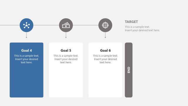 Editable Goal 4 PPT Slide with Icons