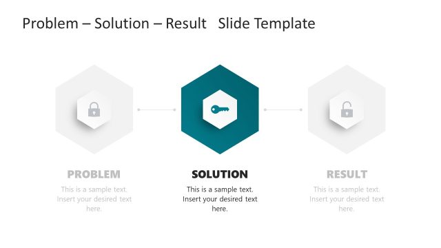 Solution Color Highlight PPT Slide – Hexagons Slide