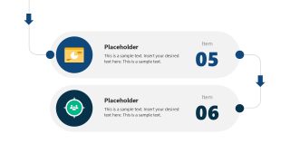 Infographic Slide for 6-Item Implementation Roadmap Template with Light Color Scheme 