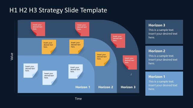 H1 H2 H3 Strategy McKinsey PowerPoint Diagram – Black Background