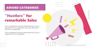 Editable Award Categories Slide for PowerPoint Presentation