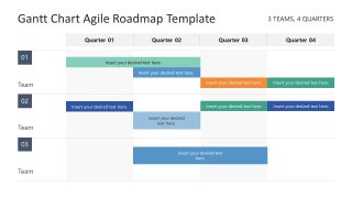 Template Slide for Gantt Chart Agile Roadmap 