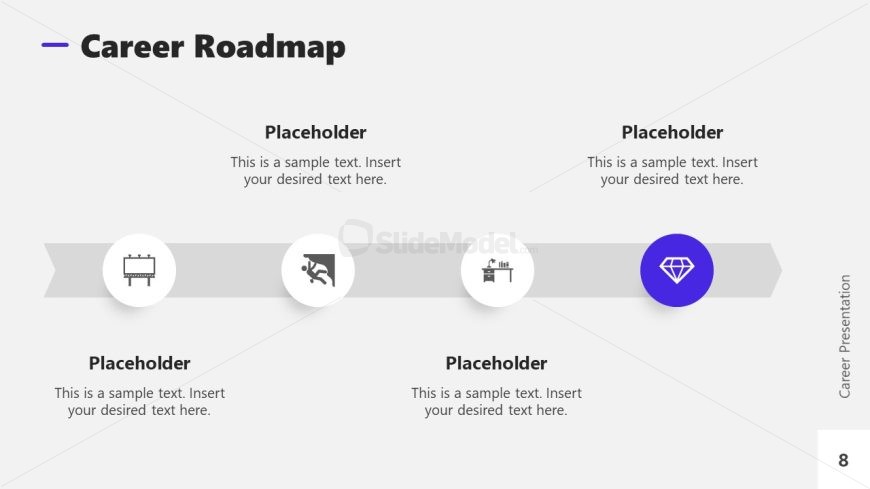 Career Presentation Template Slide for Career Roadmap