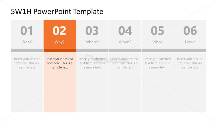 Why Question Color Highlight 5W1H Template Slide