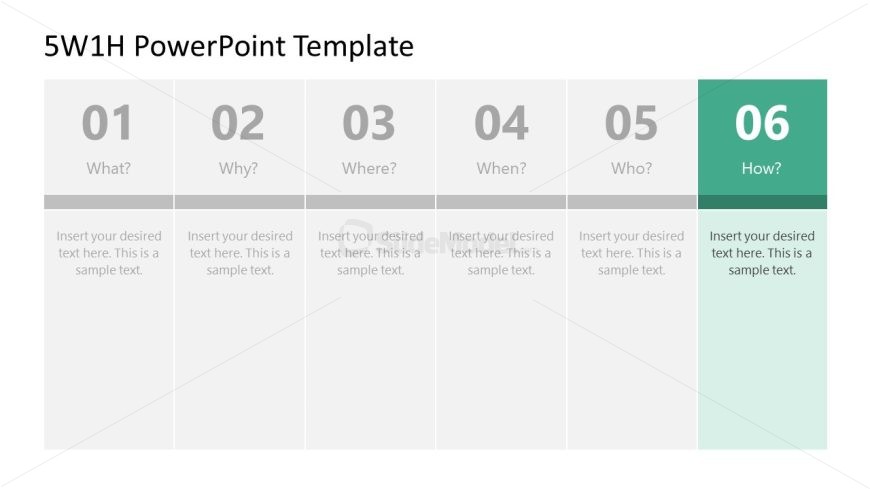 How Question Color Highlight Template Slide 