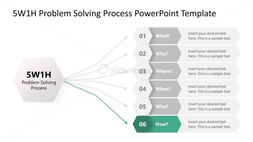 How Question Color Highlight PPT Template Slide