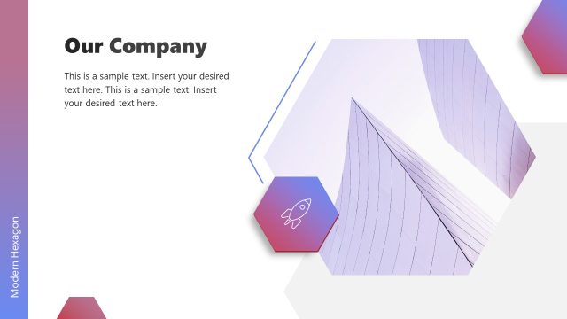 Our Company Slide – Modern Hexagon Pitch Deck