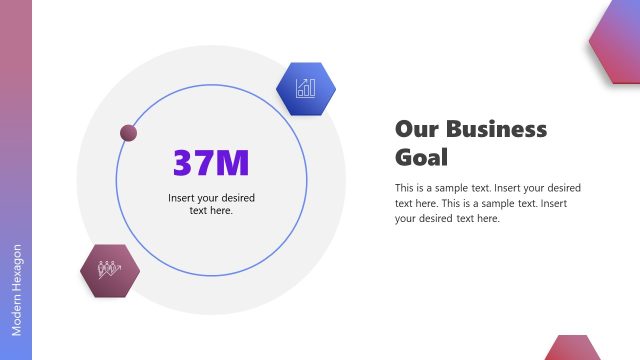 Our Business Goals Slide – Hexagon Pitch Deck PowerPoint