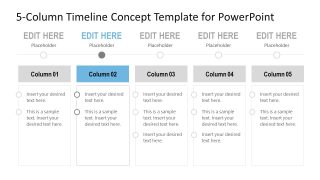 5-Column Timeline Concept Presentation Template 