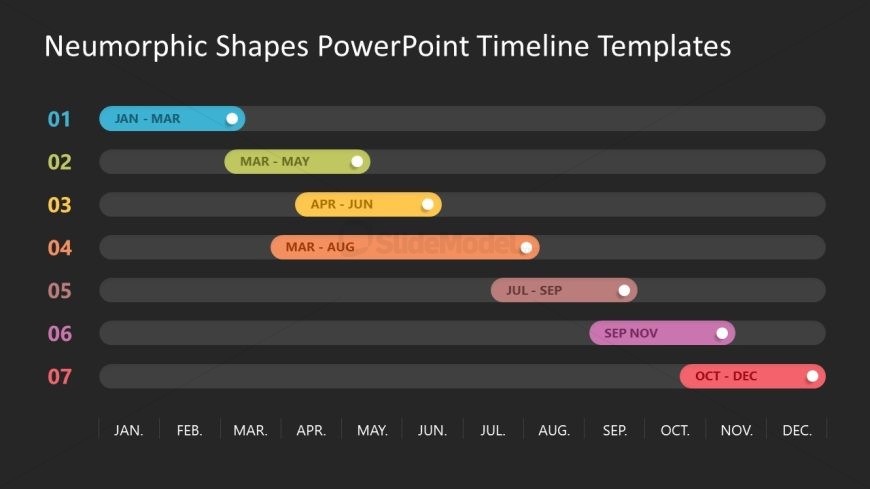 Neumorphic Shapes Slide Template for Presentation