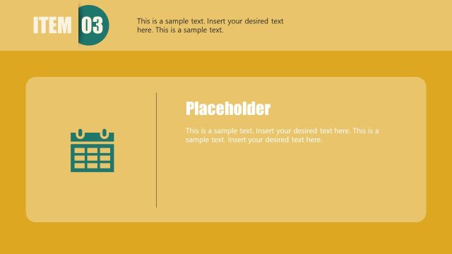 Item 3 Presentation Slide – 5 Items Talking Points PPT Template