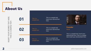 About us Slide - Formal PPT Template