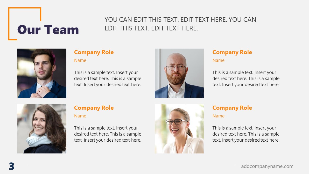 Formal Presentation Template